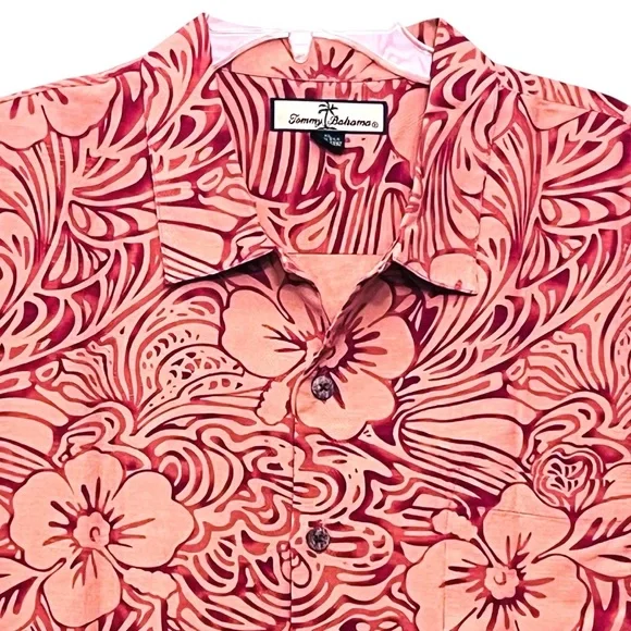 Lot of 2 Silk Hawaiian Tropical Tommy Bahama Button Down Casual Shirts Sz XL